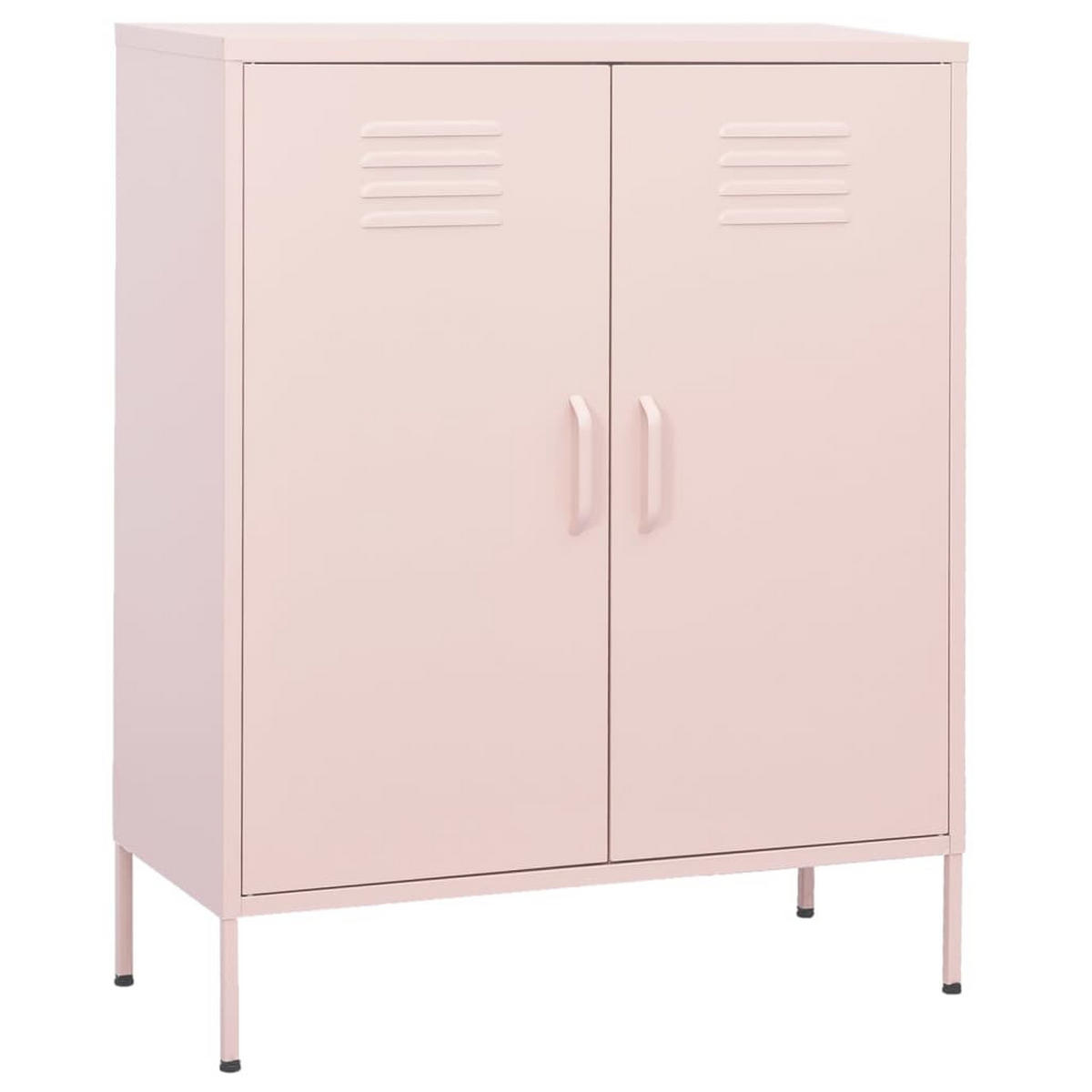 BEISTELLSCHRANK Rosa 80/35/101,5 Cm Stahl - Rosa, Metall (80/101.5/35cm) - vidaXL