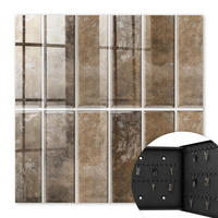 SCHLÜSSELBOX Schwarz 30x30 cm- Türöffnung nach rechts - Warme Fliesen - Braun, Metall (30/30/5cm) - TULUP
