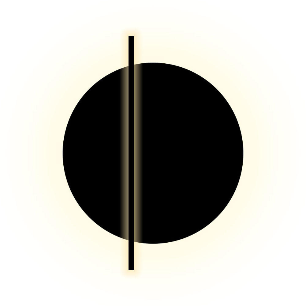s.luce Led-Wandlampe Schwarz 50x50x50 cm