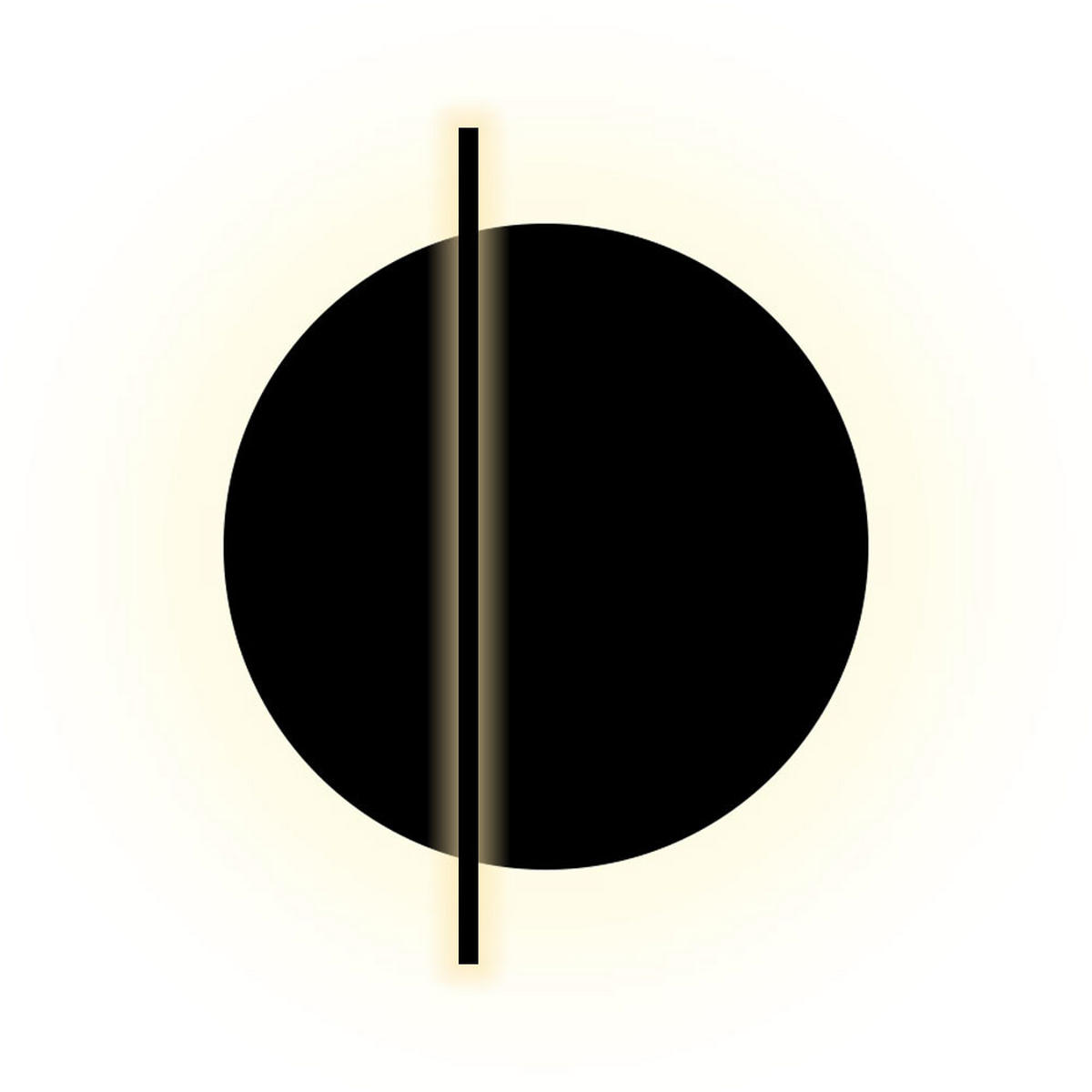 LED-WANDLAMPE Artus Schwarz Ø 50cm - Schwarz, Metall (50/50/50cm) - s.luce