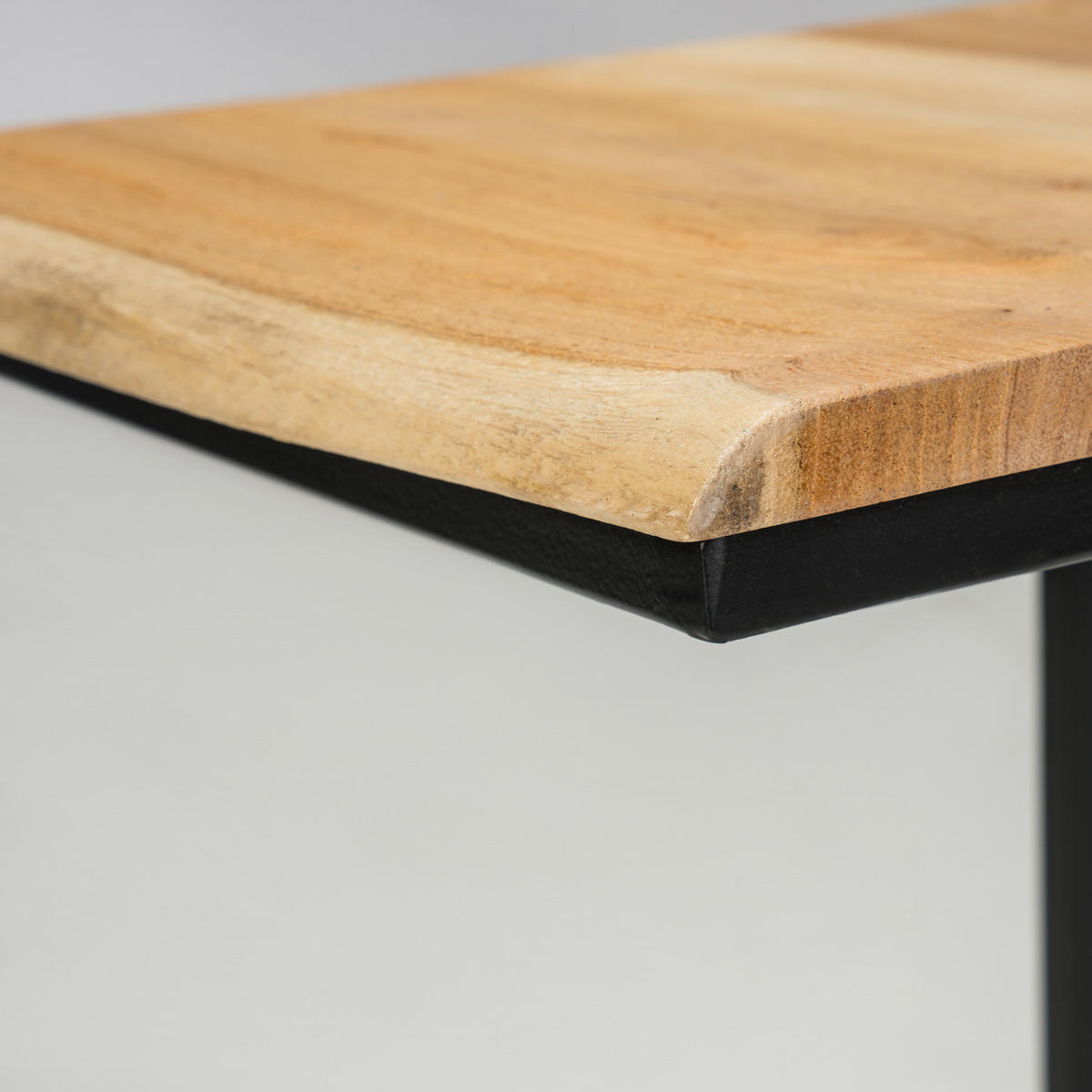 BEISTELLTISCH-SET - Akazie / Schwarz, 2-teilig - Schwarz/Akaziefarben, Holz (38/38/60cm) - home24