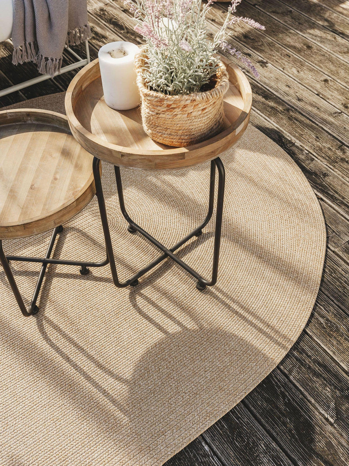 OUTDOORTEPPICH Nandi Beige 120x170 cm - Beige, Textil (120/170cm) - benuta Nest