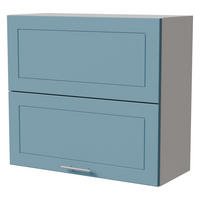 KLAPPHÄNGESCHRANK Bari W8B/80-AV Weiß / RAL 5024 pastellblau 80 / 32,5 / 72cm - Blau/Weiß, Holz/Holzwerkstoff (80/72/32.5cm) - Feldmann-Wohnen