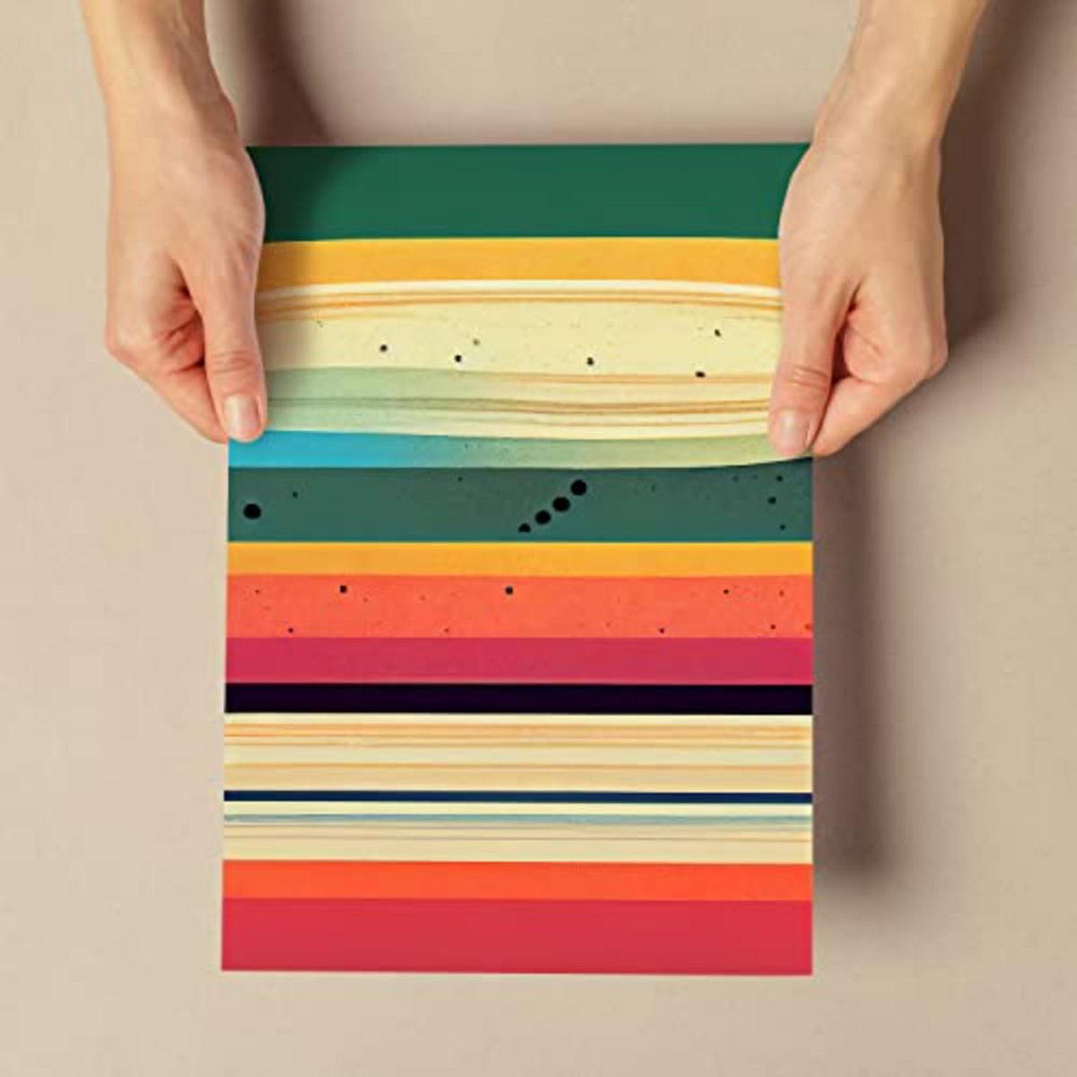 POSTER Set mit 4 Abstrakt Spiral Moderne Galaxien A4 Rahmenlos - Klar, Papier (29.7/3cm) - Nacnic