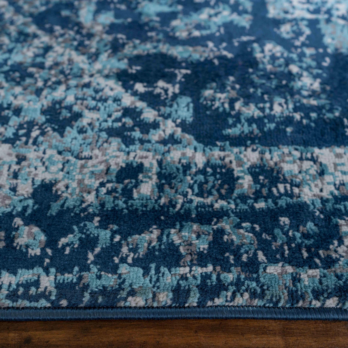 VINTAGE-TEPPICH Demelza Marineblau - Dunkelblau, Textil (120/170cm) - Kukoon Rugs
