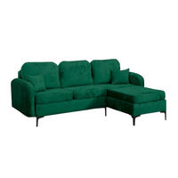 ECKSOFA Grün VENI L Mit Schlaffunktion Rechts - Grün, Textil (228/172cm) - Sepro Meble