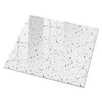 GLASPLATTE 80x60 cm – Farbenfroher Terrazzo - Grau, Glas (0.4/80/60cm) - ArtPrintCave