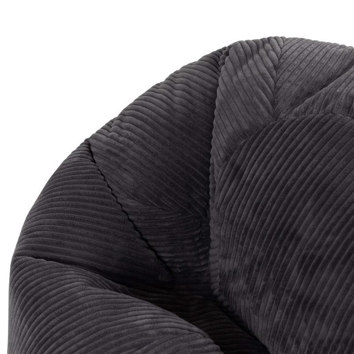 SITZSACK Cord Dalton XXL - Anthrazit, Textil (92/52/92cm) - icon