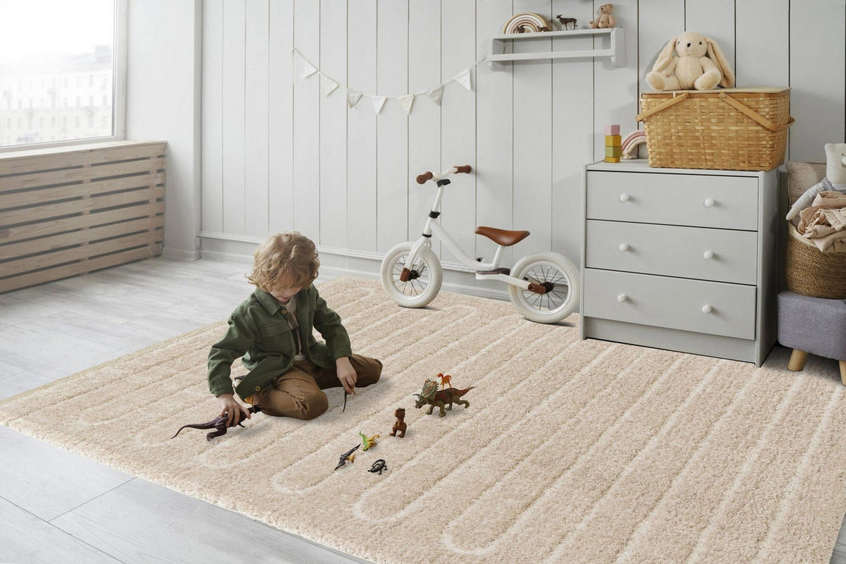 TEPPICH dick ultraweich beige - Beige, Textil (200/290cm) - AFK Living