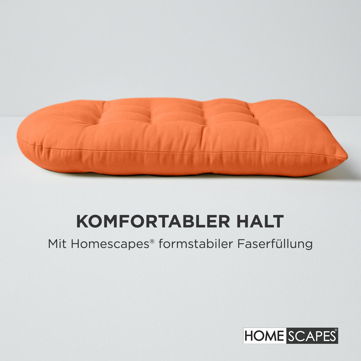 HÄNGESESSEL-KISSEN terracotta-orange – halbrund, 80/120 cm - Terra cotta, Textil (80/12/120cm) - Homescapes
