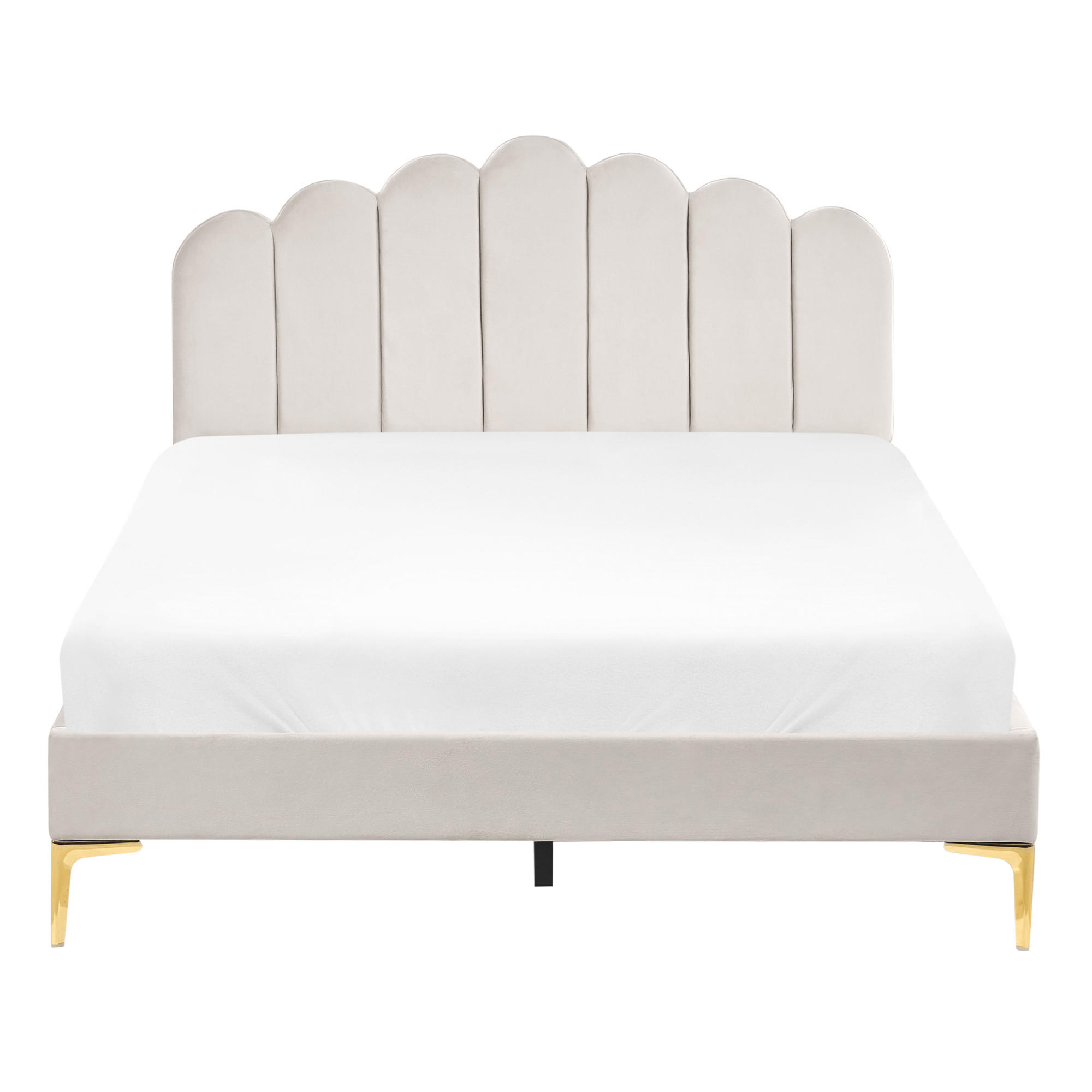 Beliani Bett Creme 140x200 cm