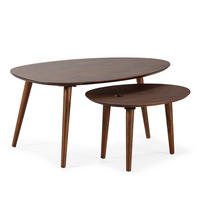 COUCH-/BEISTELLTISCH-SET Eclipse Walnussfarbe - Wildeiche, Holz (45/100/60cm) - VS Venta-stock