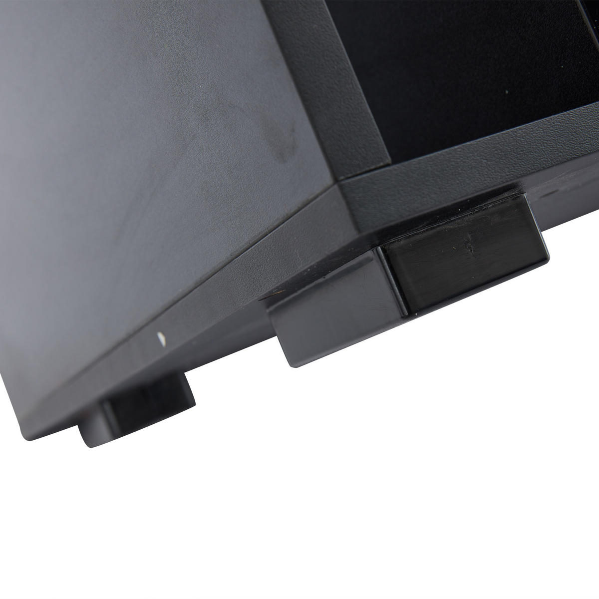 COUCHTISCH 100/50/40 cm schwarz mit 16-farbigem LED-Licht und 2 Schubladen - Schwarz, Holzwerkstoff (100/50/40cm) - OKWISH