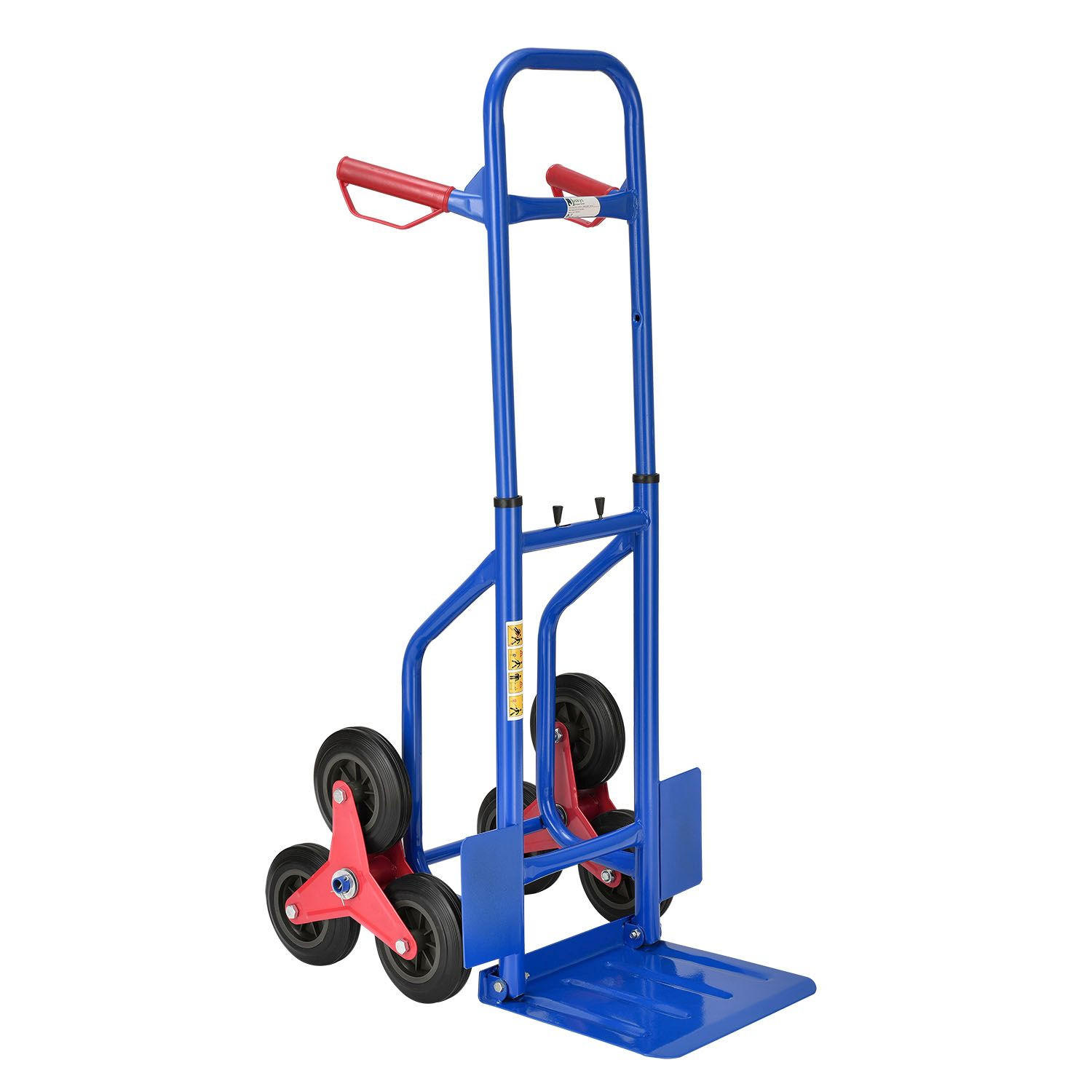 TREPPENSACKKARRE blau mit Dreikranzrädern - Blau, Metall (42/65/115cm) - Juskys