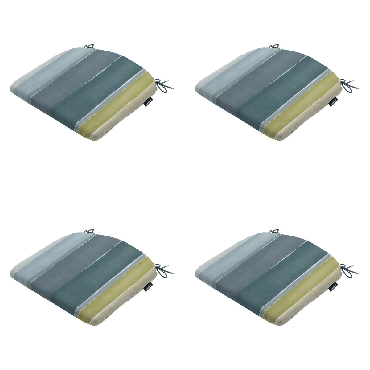 SITZKISSEN Nox - Mehrfarbig - 46/48/4,5 cm - 4er-Set - Multicolor, Textil (48/4/46cm) - Madison