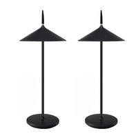 LED TISCHLEUCHTE Nauser (2er-Set) - Schwarz, Kunststoff (15.4/15.4/37.6cm) - Nettlife