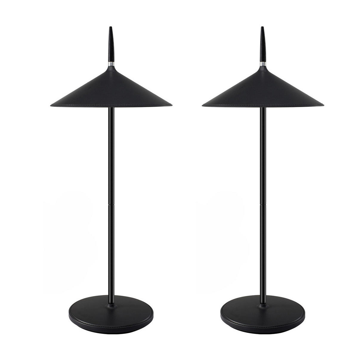 LED TISCHLEUCHTE Nauser (2er-Set) - Schwarz, Kunststoff (15.4/15.4/37.6cm) - Nettlife