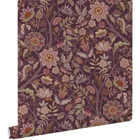 TAPETE Blumenmuster 53 cm x 10.05 m - Lila, Papier (53/1000cm) - ESTAhome