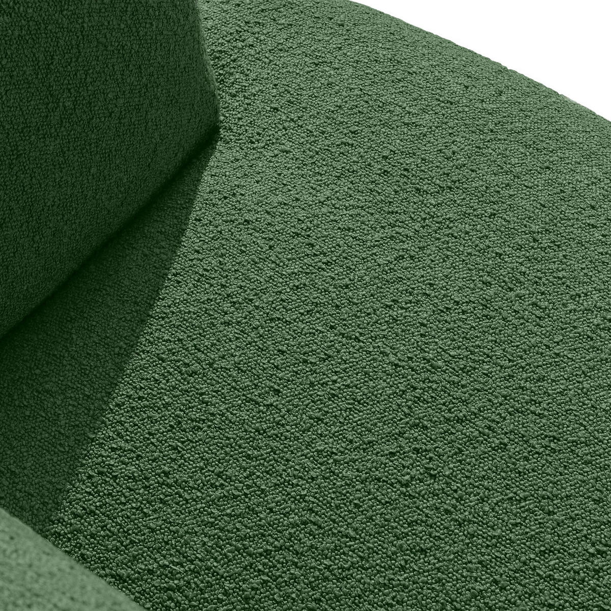 ECKSOFA LINKS VIRA, Grün, Bouclé - Schwarz/Grün, Holz/Holzwerkstoff (300/160cm) - KONSIMO®