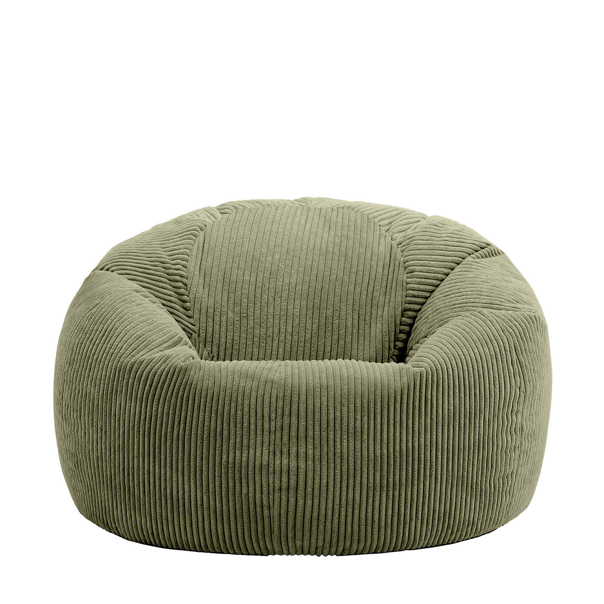 SITZSACK Klassisch Sessel aus Cord 2-tlg. - Salbeigrün, Textil (85/50/85cm) - icon