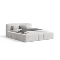 POLSTERBETT Monte160x200 cm- Bettkasten und Stauraum - Doppelbett mit Stabilem Metallrahmen - Hellgrau - Hellgrau, Holzwerkstoff (160/200cm) - Chilly