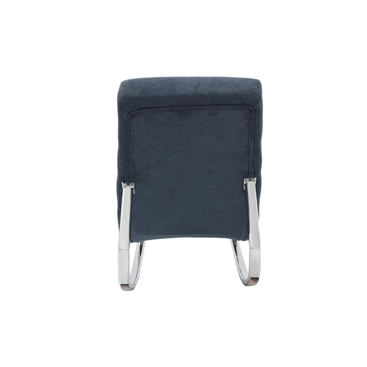 SCHAUKELSTUHL Design Stoff Hellgrau TAYLOR - Dunkelblau, Textil (113/82/56cm) - Miliboo