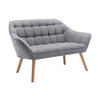 SOFA 2-Sitzer - Stoff - Grau - CASERTA - Grau, Textil (127/77/73cm) - Vente-Unique