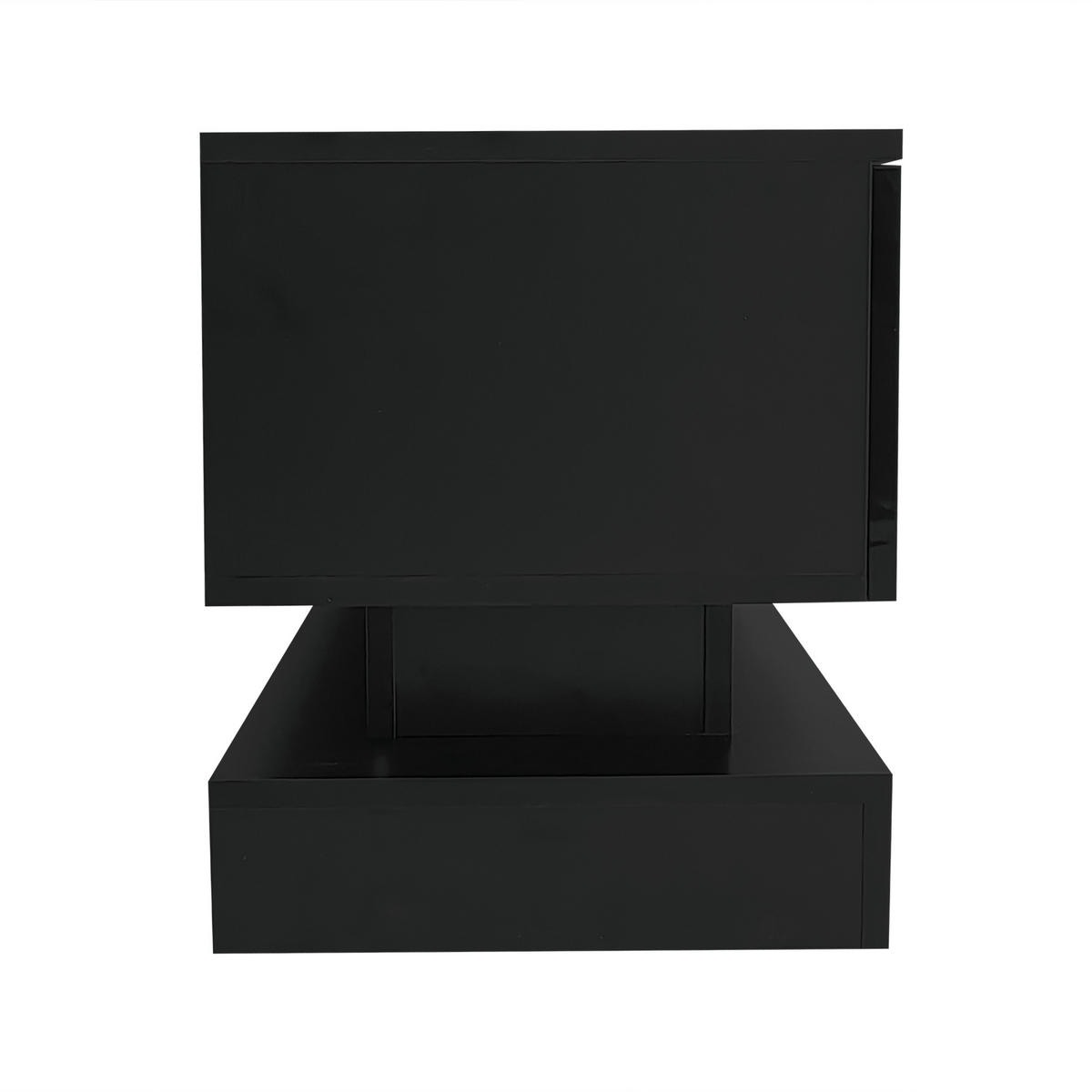 TV-LOWBOARD Led Schwarz 160/35/40.5 cm - Schwarz, Holz (160/40.5/35cm) - PANGIVO