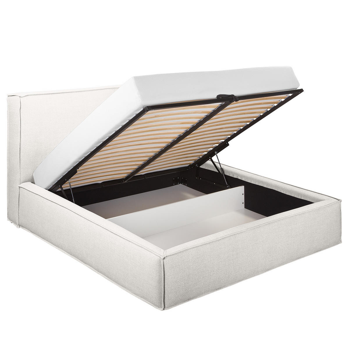 POLSTERBETT - Weiß, Textil (140/200cm) - home24