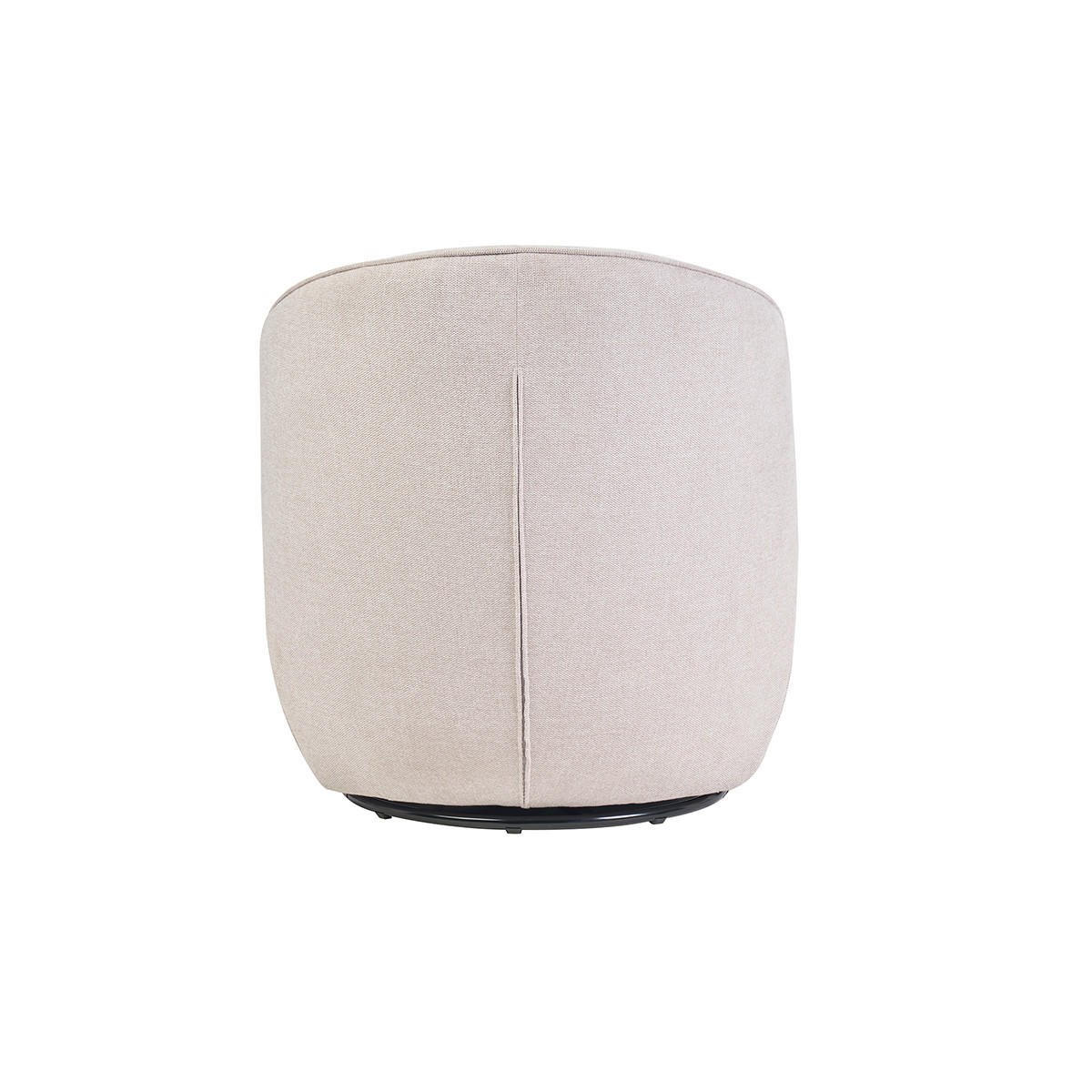 DREHSESSEL Beiger Stoff Strukturierter Samteffekt AMBER - Beige, Textil (81.5/81/74.5cm) - Miliboo