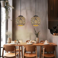 PENDELLEUCHTE Metall Braun Holzoptik COLLY 2er Set - Braun, Holz (20/20/120cm) - Globo Lighting