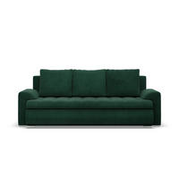 SOFA 3-SITZER MIT SCHLAFFUNKTION FORESTA, Cord - Dunkelgrün - Grün, Textil (222/92/96cm)