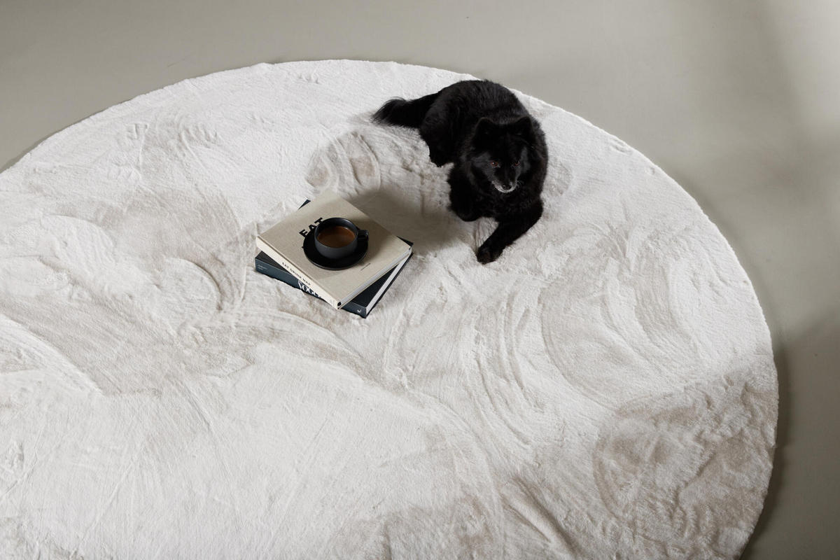 WOHNZIMMERTEPPICH NINA Weiß 200x200x2 cm - Weiß, Textil (200/200cm) - FURNLUX