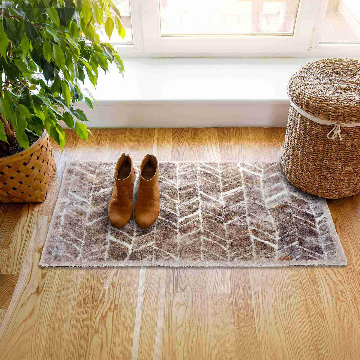 FUSSMATTE WASCHBAR PURE & SOFT - Beige, Textil (50/70cm) - Astra