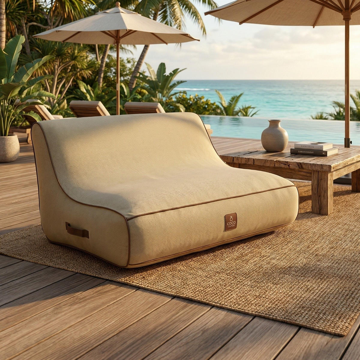 LOUNGESOFA ALIZÉ Beige - Beige, Kunststoff/Textil (160/75/105cm) - Coco Lounge