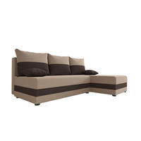 ECKSOFA HEWLET L Rainbow 05+41 Rechts mit Schlaffunktion - Braun, Textil (200/140cm) - Bedante