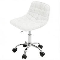 BÜROSTUHL höhenverstellbar drehbar Chenille Weiß - Weiß, Metall (43/67.5/43cm) - Meubliv