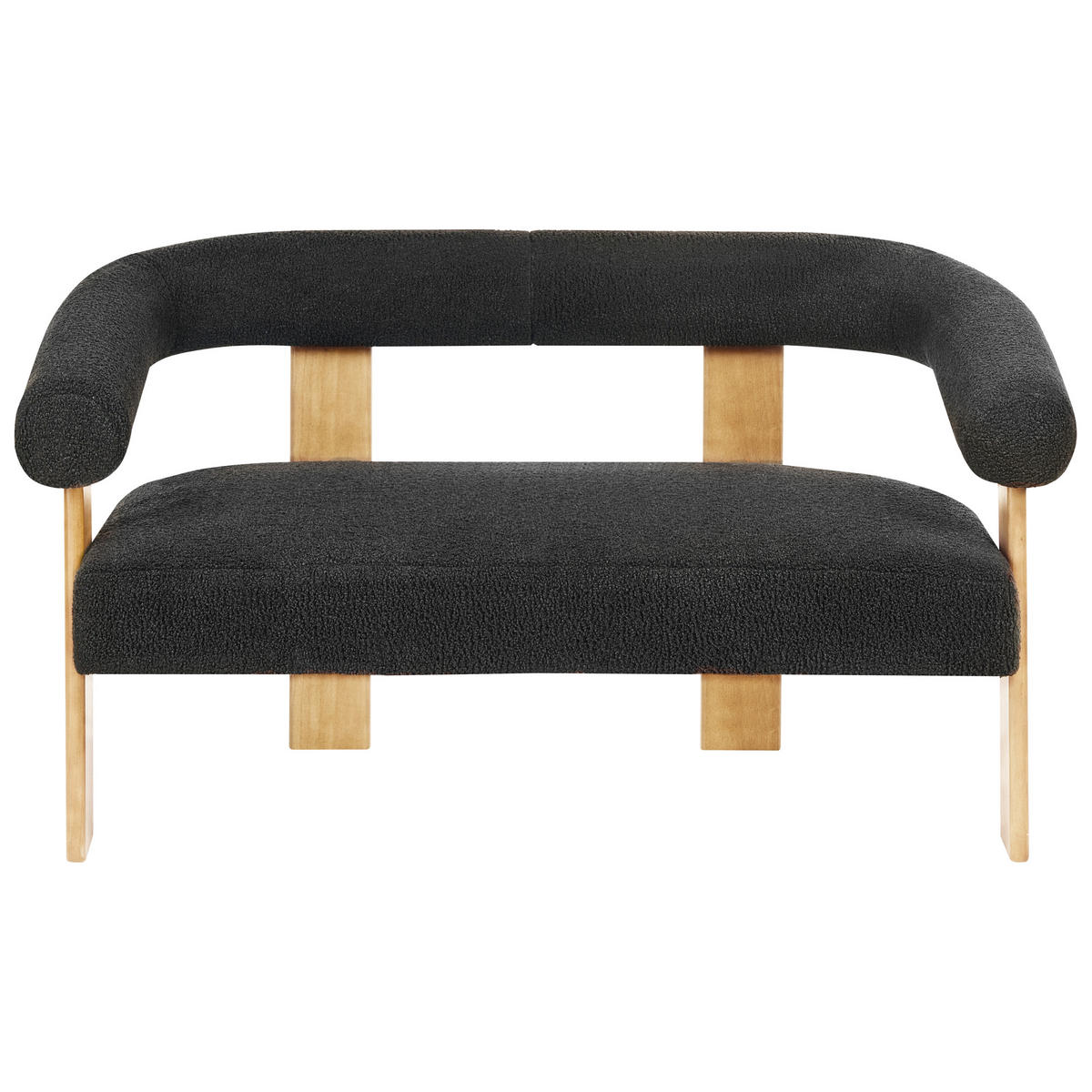 SADA POHOVEK Bouclé Černá/Světle hnědá Ilbro - černá/hnědá, textil (138/76/68cm) - Beliani