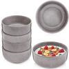 SCHALEN SET KAIRO MONDGRAU - 6 teilig aus Steingut - Dunkelgrau, Keramik (38.5cm) - Sänger