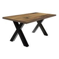 ESSZIMMERTISCH Eike 8 200 x 100 x 75 Esstisch Schwarzstahl/Plankeneiche - Dunkelbraun, Holz (200/100/75cm) - 58aufmkessel