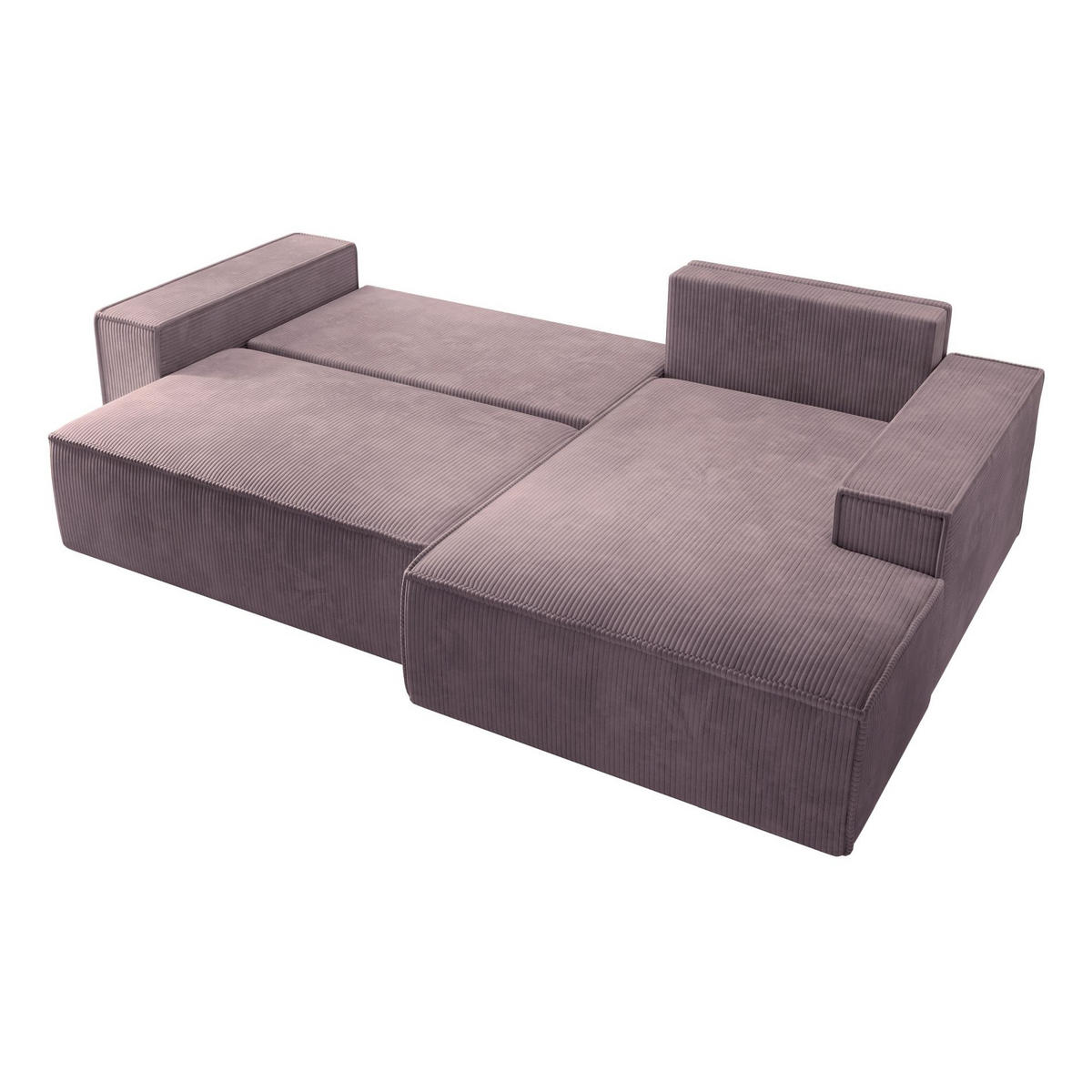 ECKSOFA Farese New Rosa mit Cordbezug, rechts - Pink/Schwarz, Kunststoff/Textil (167/267cm) - Selsey