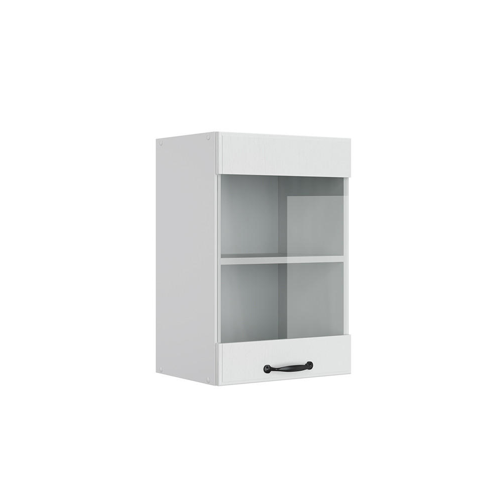 KÜCHENGLASSCHRANK R-Line Weiß Landhaus 40 cm - Weiß, Holzwerkstoff (40/60/31cm) - Vicco