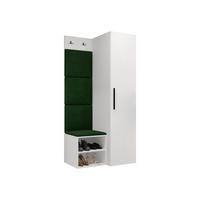MOBILIER PENTRU HOL Medi III - alb/verde, material plastic/compozit lemnos (40/191/50cm) - MIRJAN24