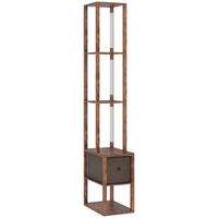 STEHLAMPE MDF Rustikal-Braun - Braun, Holzwerkstoff (43.5/26.5/169cm) - HOMCOM