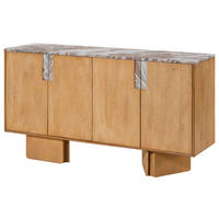 SIDEBOARD Mango 160x45x85 beige lackiert LUGANO #101 - Beige, Holz (160/85/45cm) - Massivmoebel24