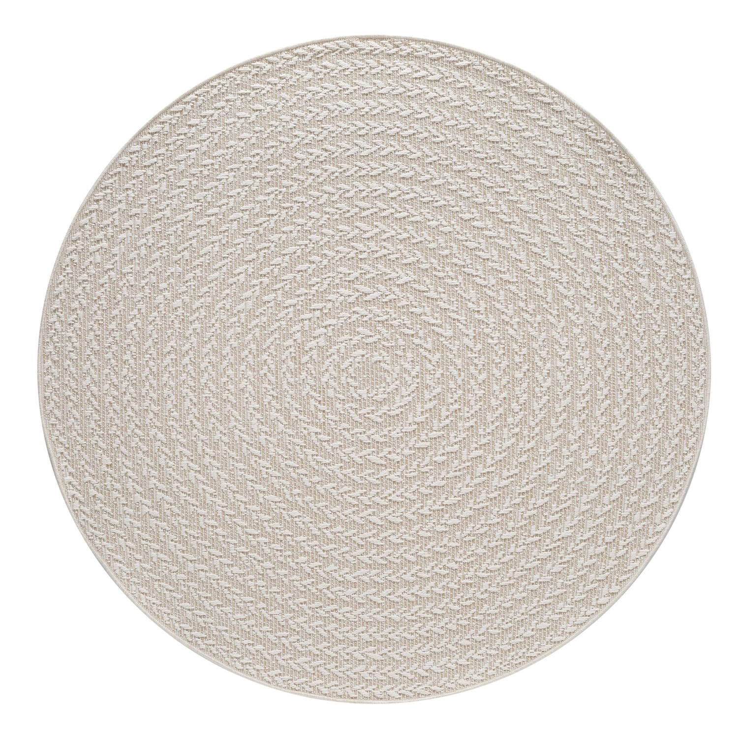 WAREGEM 627 CREME 200D - Creme, Kunststoff (200/200cm) - Paco Home