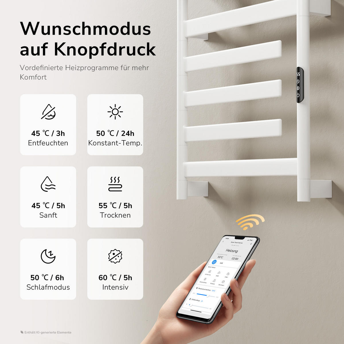 HEIZKÖRPER Elektrisch - Weiß, Metall (58/66/1.8cm) - EMKE