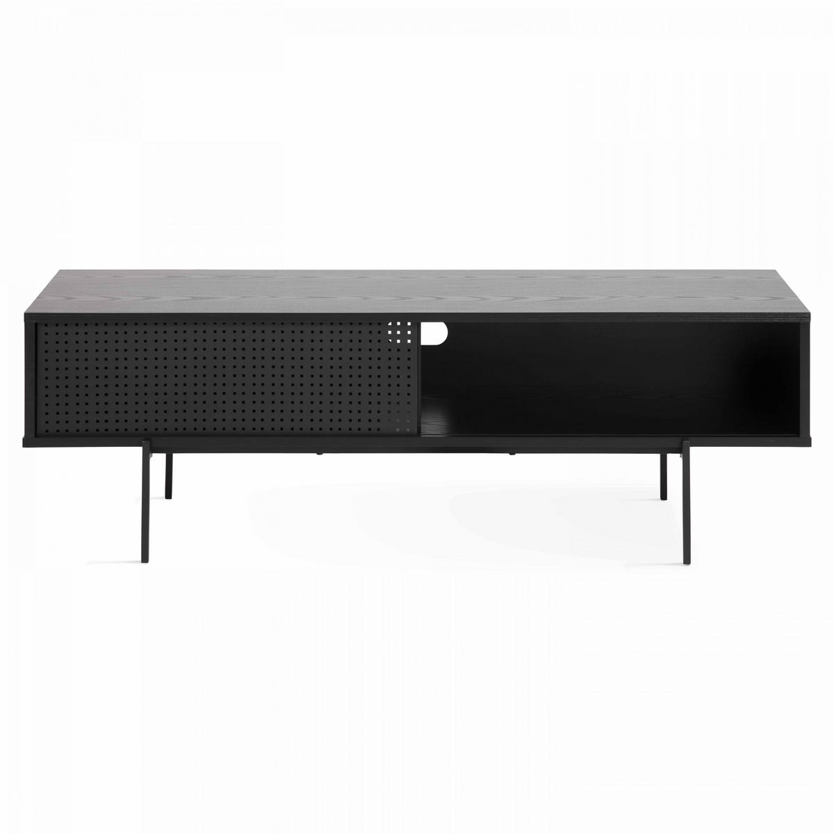 TV-ELEMENT, Schwarz - Schwarz, Metall (40/44.5/140cm) - Oviala