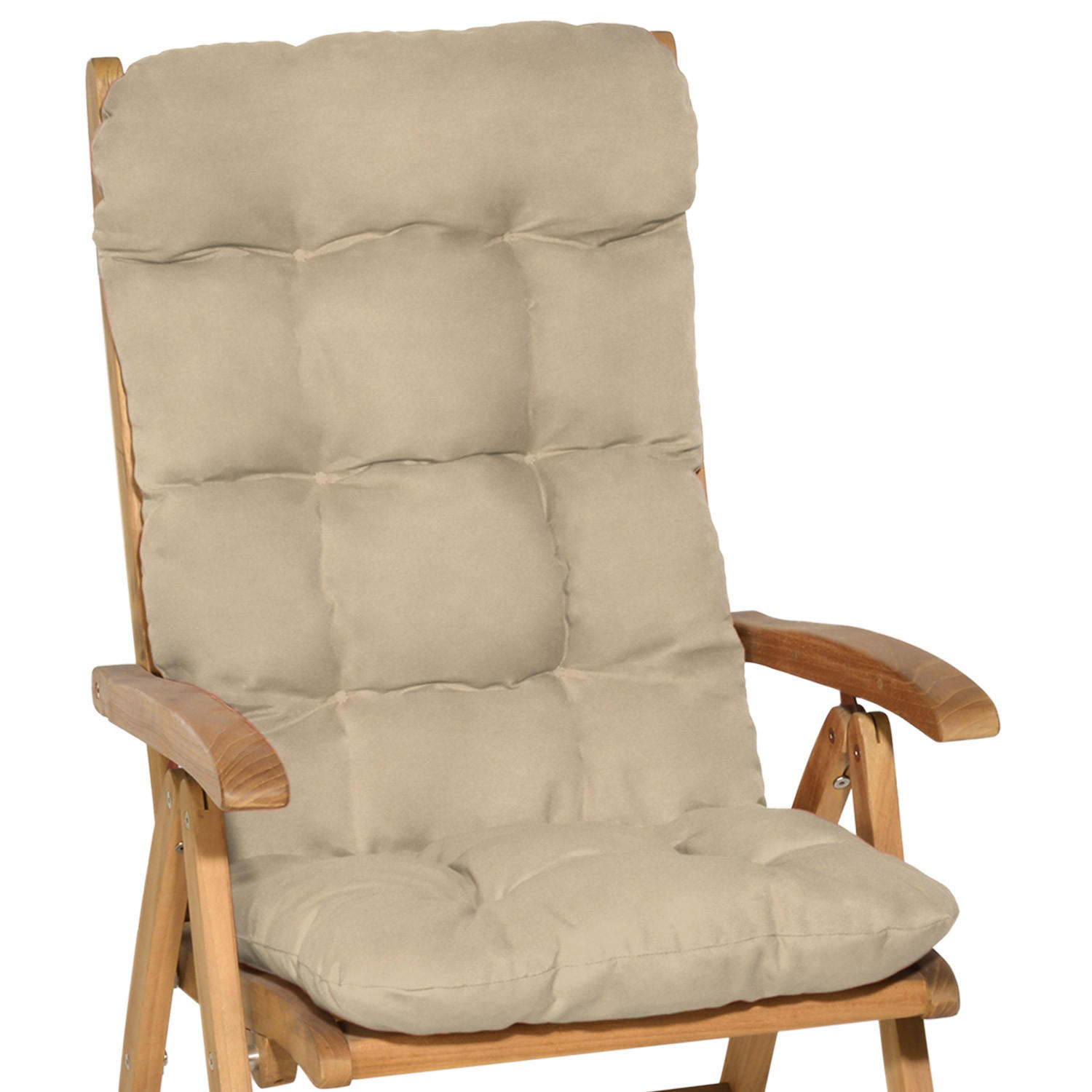 HOCHLEHNERAUFLAGE Flair HL 120/50/8cm Natur - Naturfarben, Textil (50/8/120cm) - Beautissu 