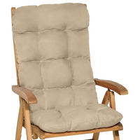 HOCHLEHNERAUFLAGE Flair HL 120/50/8cm Natur - Naturfarben, Textil (50/8/120cm) - Beautissu 